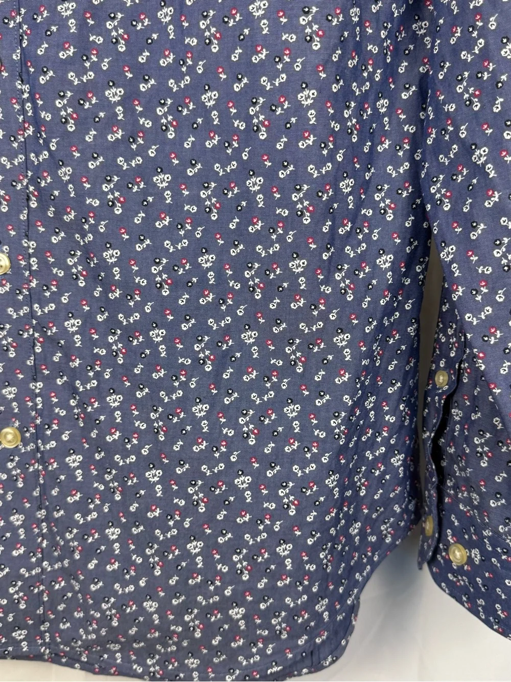 Banana Republic Non-Iron Slim Fit Floral Print Dress Shirt Medium 15-15.5